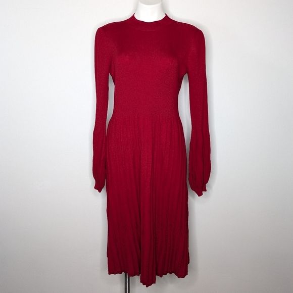 Draper James Dresses & Skirts - Draper James Women's Red Knit Dress Elegant Sweater Dress
